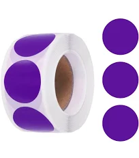 500pcs Purple Round Stickers 1 Inch Self-adhesive Stickers Label