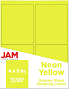 JAM Paper Shipping Labels 4 x 5 Neon Yellow 120 Pack