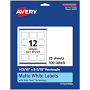 Avery Permanent Labels Sure Feed 1-13/16" x 2-3/16" White (Pack of 300)