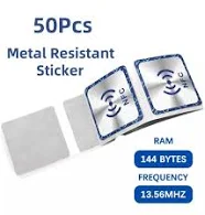 50pcs Nfc Ntag213 Tag Metal Resistant Sticker,144 Bytes Memory