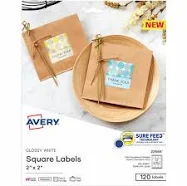 Avery Printable Square Labels 2" x 2 22565