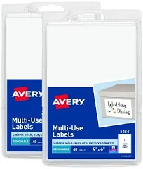 Avery Removable Labels 4" x 6
