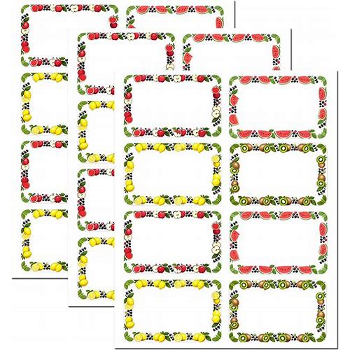 120 Pcs Fruit Jam Labels 2.75X2 I…