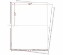 L Liked Half Sheet Self Adhesive Shipping Labels 8.5 inch x 5.5 inch Address Labels for Laser & Inkjet Printers (200 Labels - 100 Sheets)
