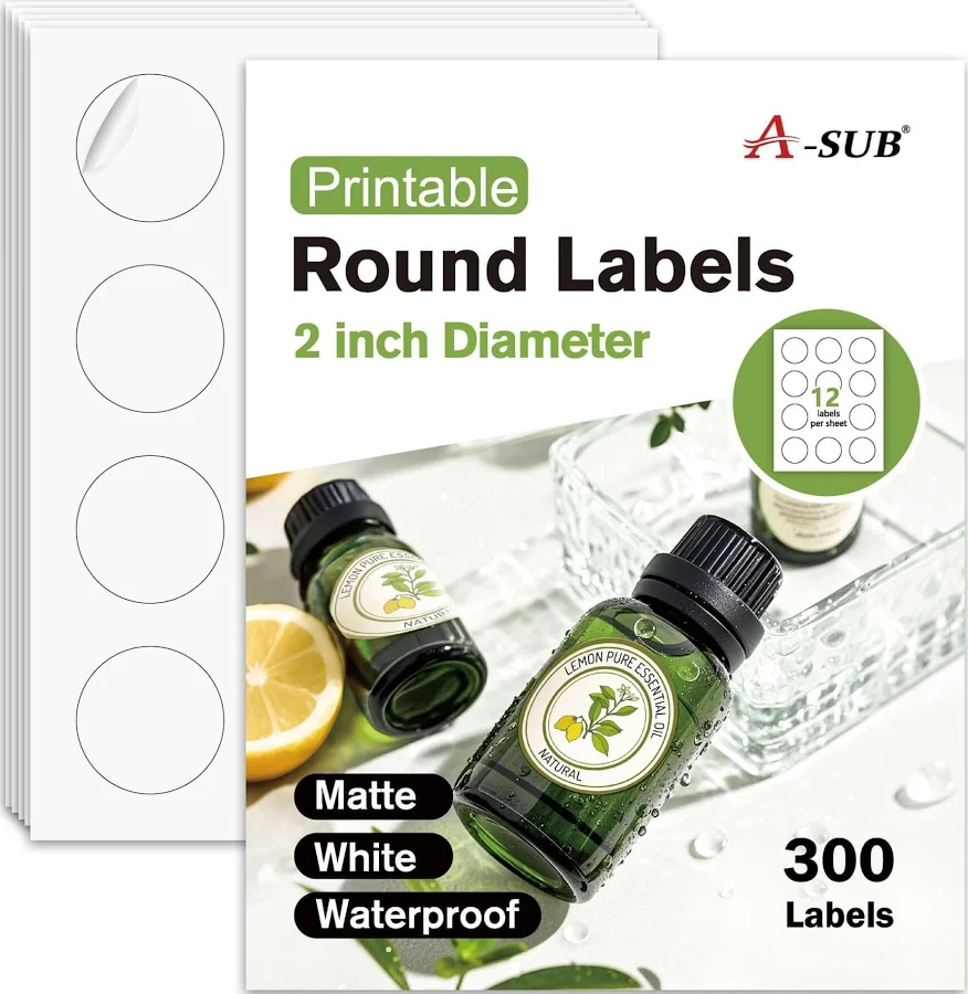 Waterproof Round Sticker Labels