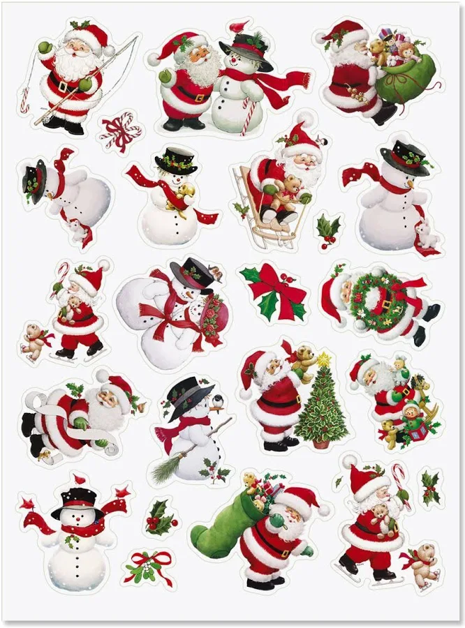 Santa & Snowman Stickers