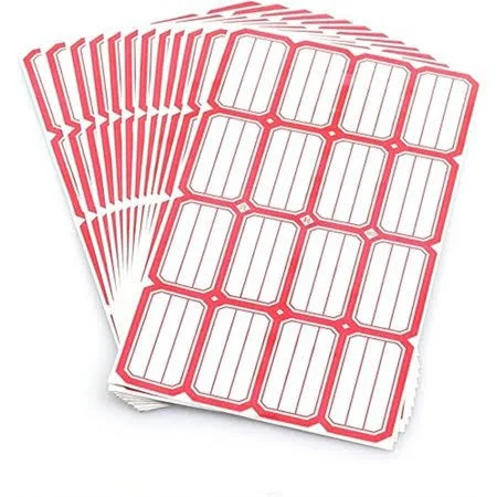 50 Sheet/800pcs Self-Adhesive Label Stickers for Laboratory Label Product Classification Stationery Stickers Price Tag Post Writable Blank Sticker