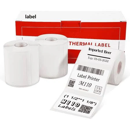 Phomemo M110 Labels, M110/m220/m221/m120/m200 Thermal Labels 1.57 inch x 1.18 inch(40mmx30mm), M110 Labels Self-Adhesive Label, 230 Labels/Roll, 3 