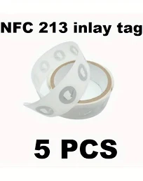 Nfc tag, Nfc sticker, Multipack Waterproof NFC 213 Chip Transparent - Secure Adhesive Time Cards, Ntag213, Lightweight & Thin - for Employees &