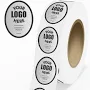 Custom 2 x 3 Inch Roll of Oval Labels - Durable Metallic - Silver Foil - 125 Pack
