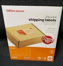 Office Depot Brand Inkjet/Laser Address Labels, Rectangle, 2" x 4", Clear, Pack of 250
