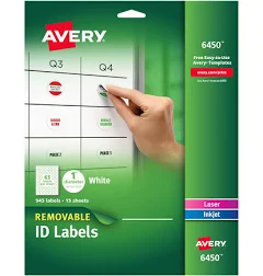 Avery Easy Align Self-Laminating ID Labels 00757