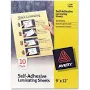 Avery Self-Adhesive Laminating Sheets 10 per Pack