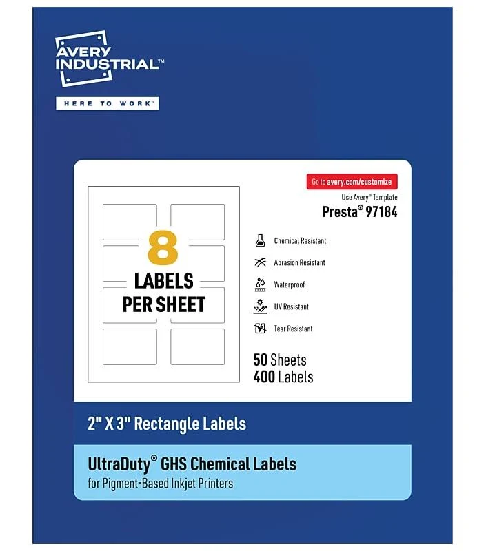 Avery UltraDuty GHS Labels