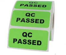 QC Passed Inventory Labels 2 inch x 1 inch, Green