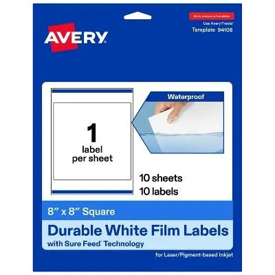 Avery Waterproof Square Labels