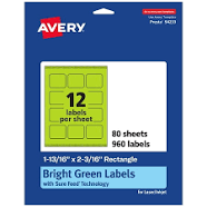 Avery Print-To-The-Edge Labels With Sure Feed Technology And Easy Peel 94233-BGP