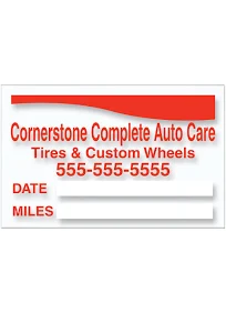 Custom Service Reminder Sticker - Low Tac (13/4"x13/4") - Full Color - 560VD