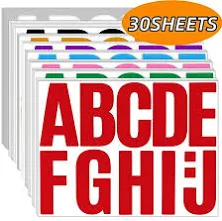 Large Letter Stickers Colorful Alphabet Letter Stickers Self Adhesive Letters St