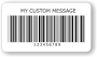 Quantity 1000 - 1.25" x .5" Sequential Paper Barcode Labels & Stickers