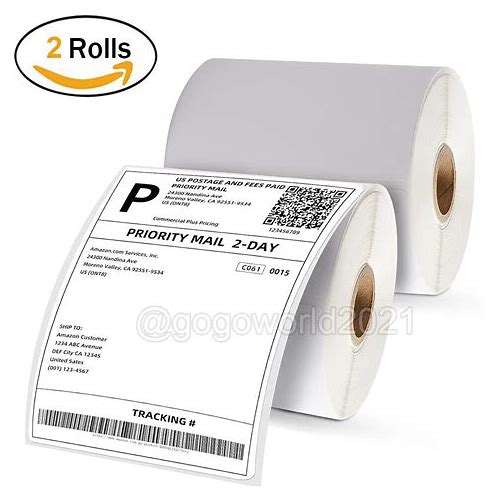 2 Rolls 4"X6" Direct Thermal Ship…