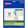 Avery Rectangle Hemp Labels 1-1/4" x 2-3/8" Off-White 144 Total