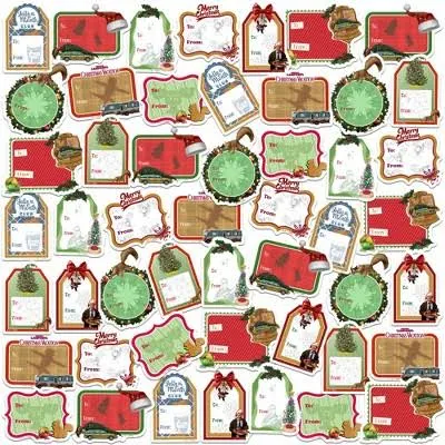 50Ct Christmas Vacation Holiday Labels Sticker Pack