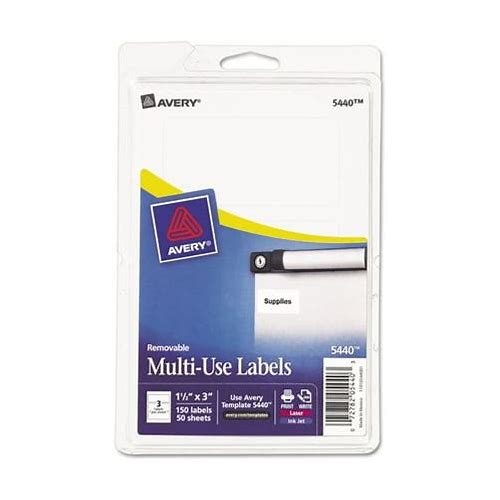 Avery Multiuse Labels, White, Re…