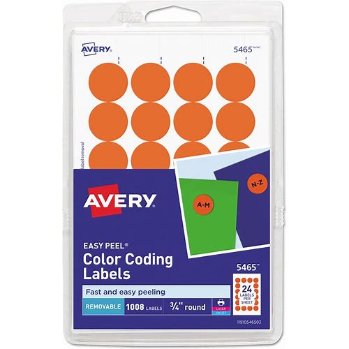 Avery® 3/4" Round Removable C…