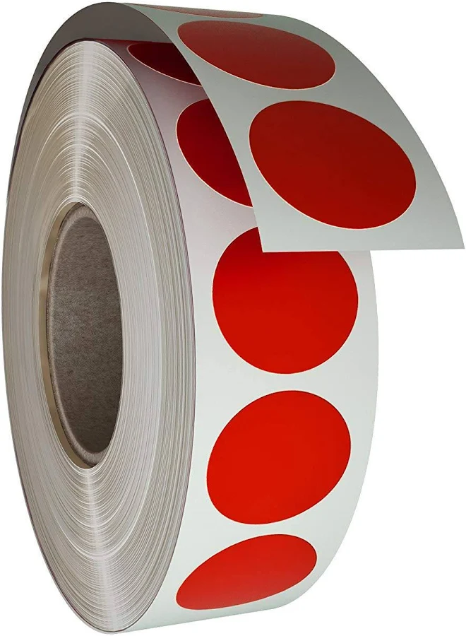 Royal Green White Color Coding Labels Roll