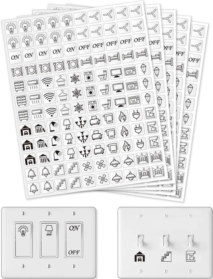 Pvc Self-Adhesive Stickers Writable Label Stickers Rectangle Mixed Shapes 220x175mm 120pcs/sheet 5sheets/set for DIY