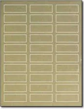 Gold Foil Labels - 2 1/4" x 3/4" - (Laser Printers Only) 25 Sheets