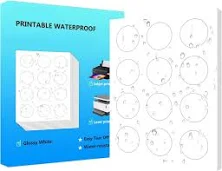 100 Sheets Glossy 2" Round Labels For Laser / Inkjet Printers