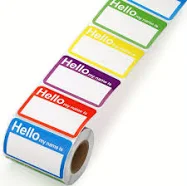 L Liked 400 Stickers Colors Plain Name tag Labels for Clothes with Perforated Line