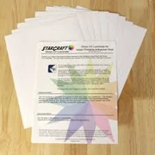 StarCraft UV Glossy Laminate 10 Pack 8.5" x 11" Sheets by 143VINYL.com