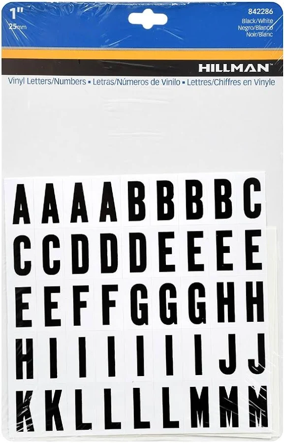 Hillman - 2 in. White Vinyl Self-Adhesive Letter and Number Set - 0-9, A-Z - 205 pc
