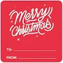 40ct Red/ White Merry Christmas To/ From Stickers