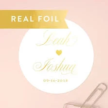 Personalized Foil Stickers, Gold Foil Wedding Stickers, Wedding Favor Stickers, Bridal Shower Favors, Wedding Labels,Save the Date,SET OF 20