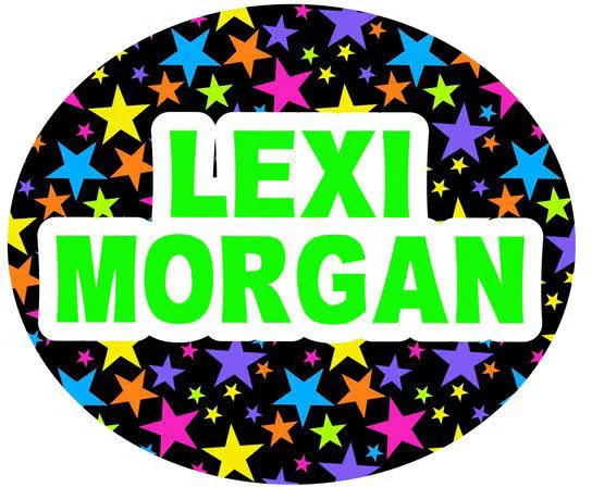 Oval Self-Adhesive Clothing Labels by Namedrops (Neon Stars)