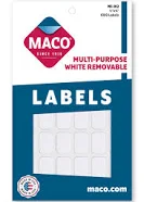 Maco Multi-Purpose Removable Adhesive Labels