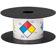 Brother 2in x 2in White Color Diamonds Standard Vinyl Die-Cut NFPA Label bmslt22