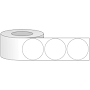 3" Circle Labels White