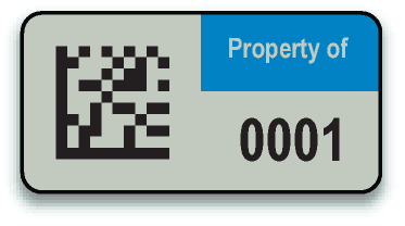 4000 Blue 3-mil Flexible Anodized Aluminum Foil Matrix Barcode Labels