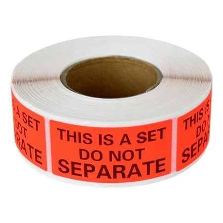 This IS A Set DO NOT Separate Pre-Printed Labels/Stickers