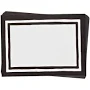 Caspari Self-Adhesive Labels Black Border Stripe