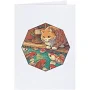 4 x 'Anime Cat With Fish Pond' Gift Tags / Labels