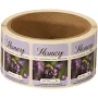 Honey Label- by Dozen(PURPLE) 1 3/8" x 1 3/4" (Fits most bear sizes) - Beeline Woodenware