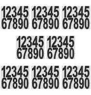 8 Sheets Mailbox Address Number Labels Self Adhesive Stickers Decals