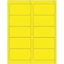 Compulabel Fluorescent Yellow 4" x 2" Sheeted Labels