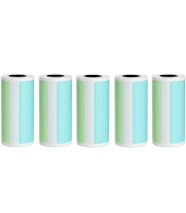 Krsmoil Colored Label Sticker Paper 5 Rolls - 57x15mm Label Size
